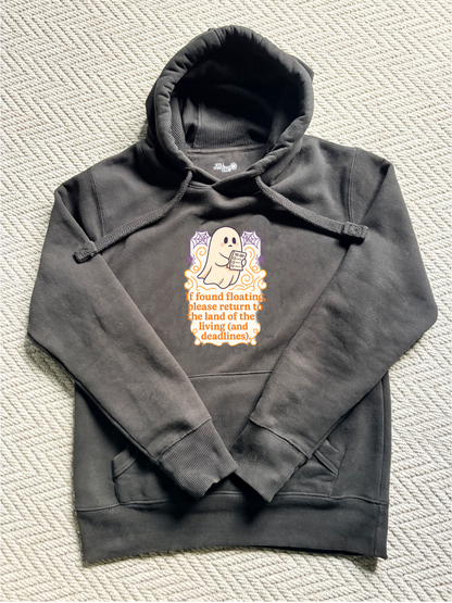 If Found Floating Return to Deadlines | Dissociation Heavyweight Ghost Hoodie