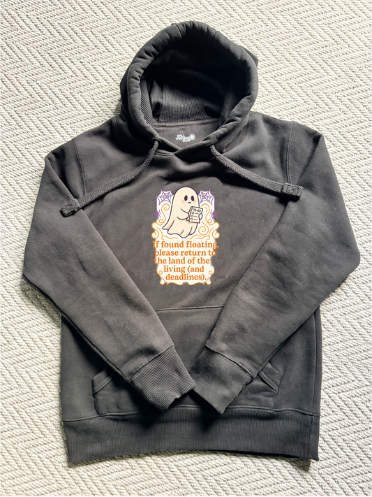 If Found Floating Return to Deadlines | Dissociation Heavyweight Ghost Hoodie