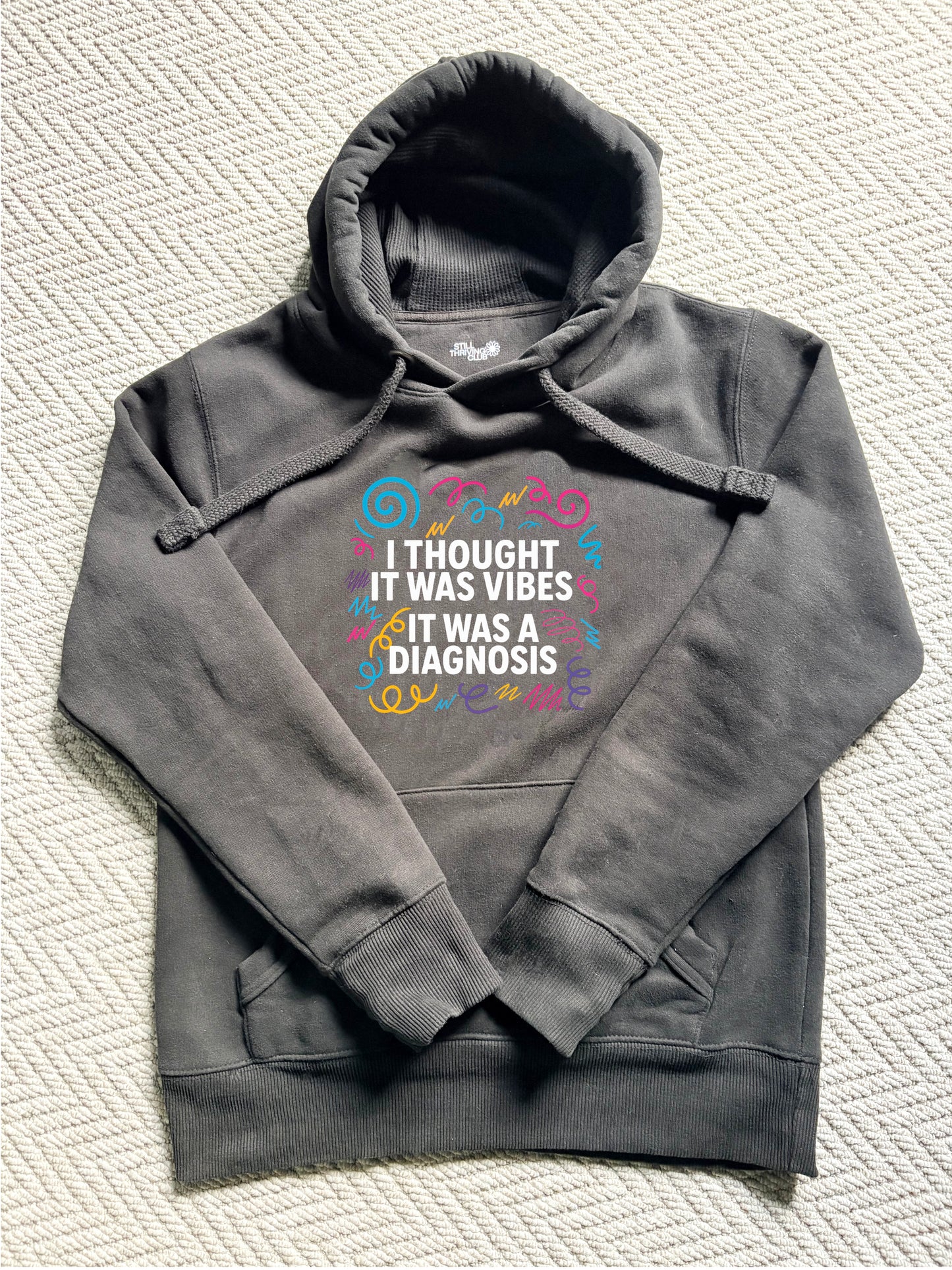 I Thought It Was Vibes | Late Diagnosis Realisation Heavyweight Hoodie