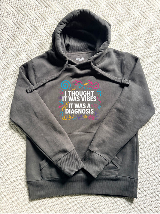 I Thought It Was Vibes | Late Diagnosis Realisation Heavyweight Hoodie