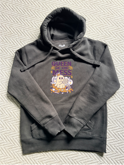 Queen of the Mess | Funny Mental Health Heavyweight Ghost Hoodie
