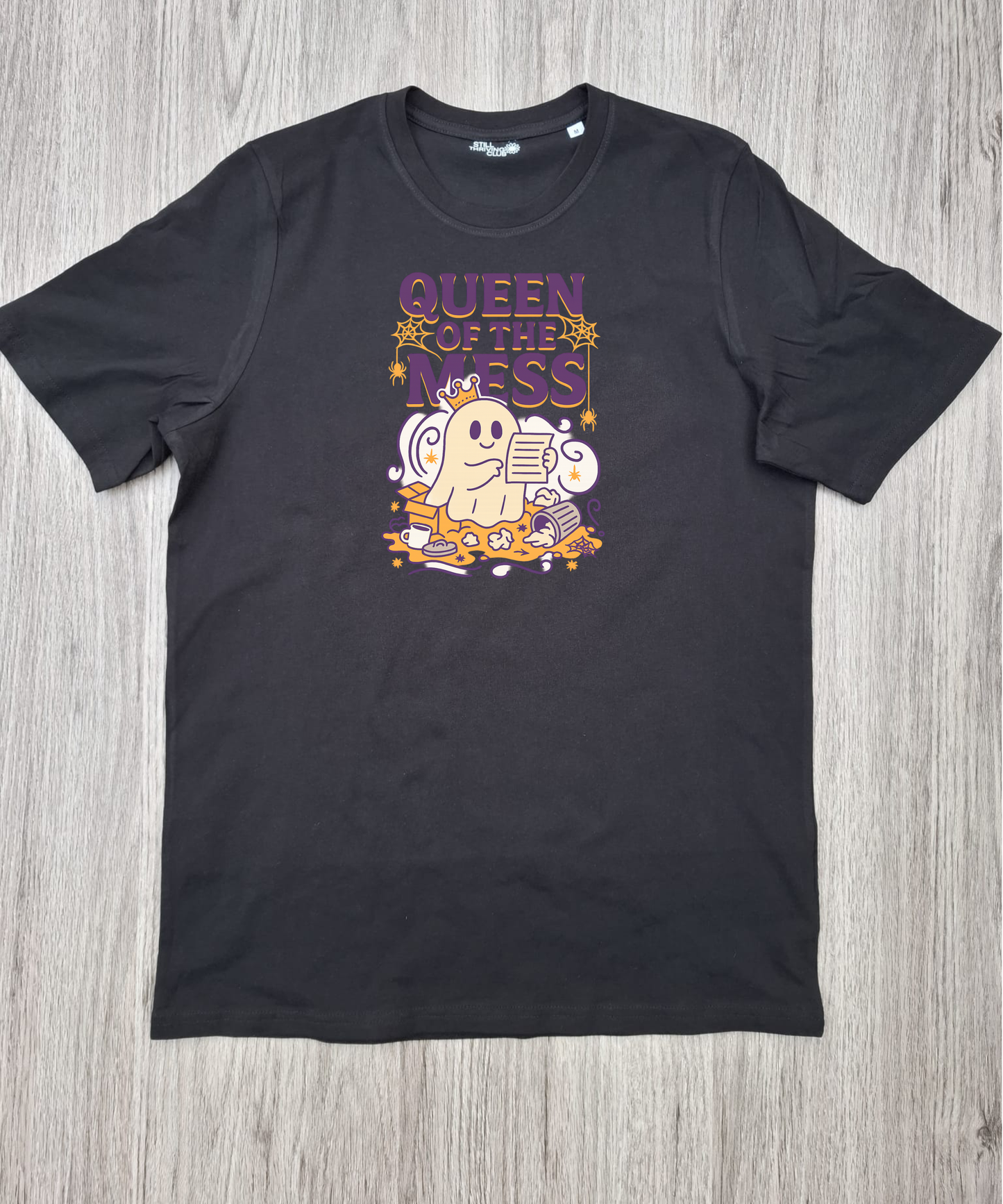 Queen of the Mess Ghost T Shirt | ADHD Executive Dysfunction Graphic Tee